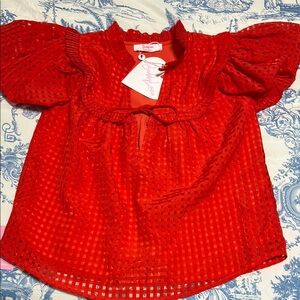 NWT Buddy Love red puff sleeve top